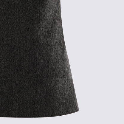 Courrèges Black Wool Mini Dress