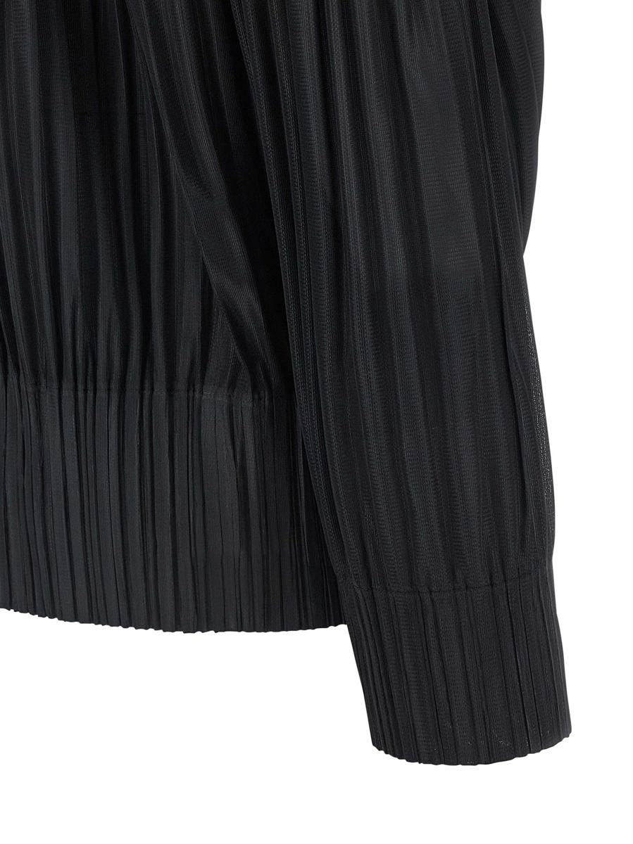 Pleats Please Issey Miyake Blus med dragkedja