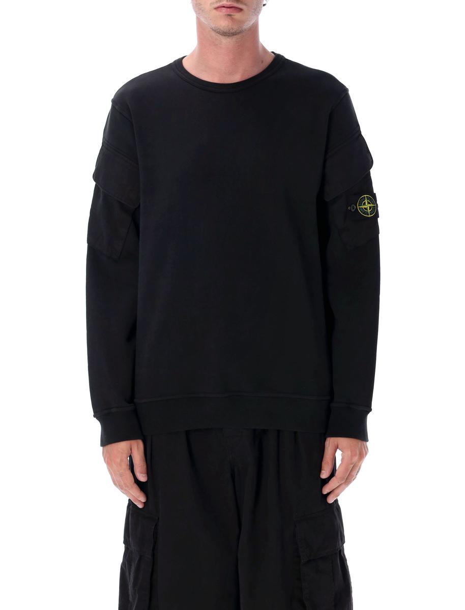 Stone Island borstad ekologisk bomullströja
