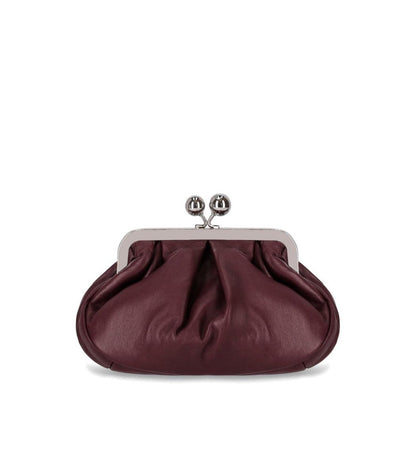 Weekend Max Mara Pasticcino Prati Small Burgundy Clutch