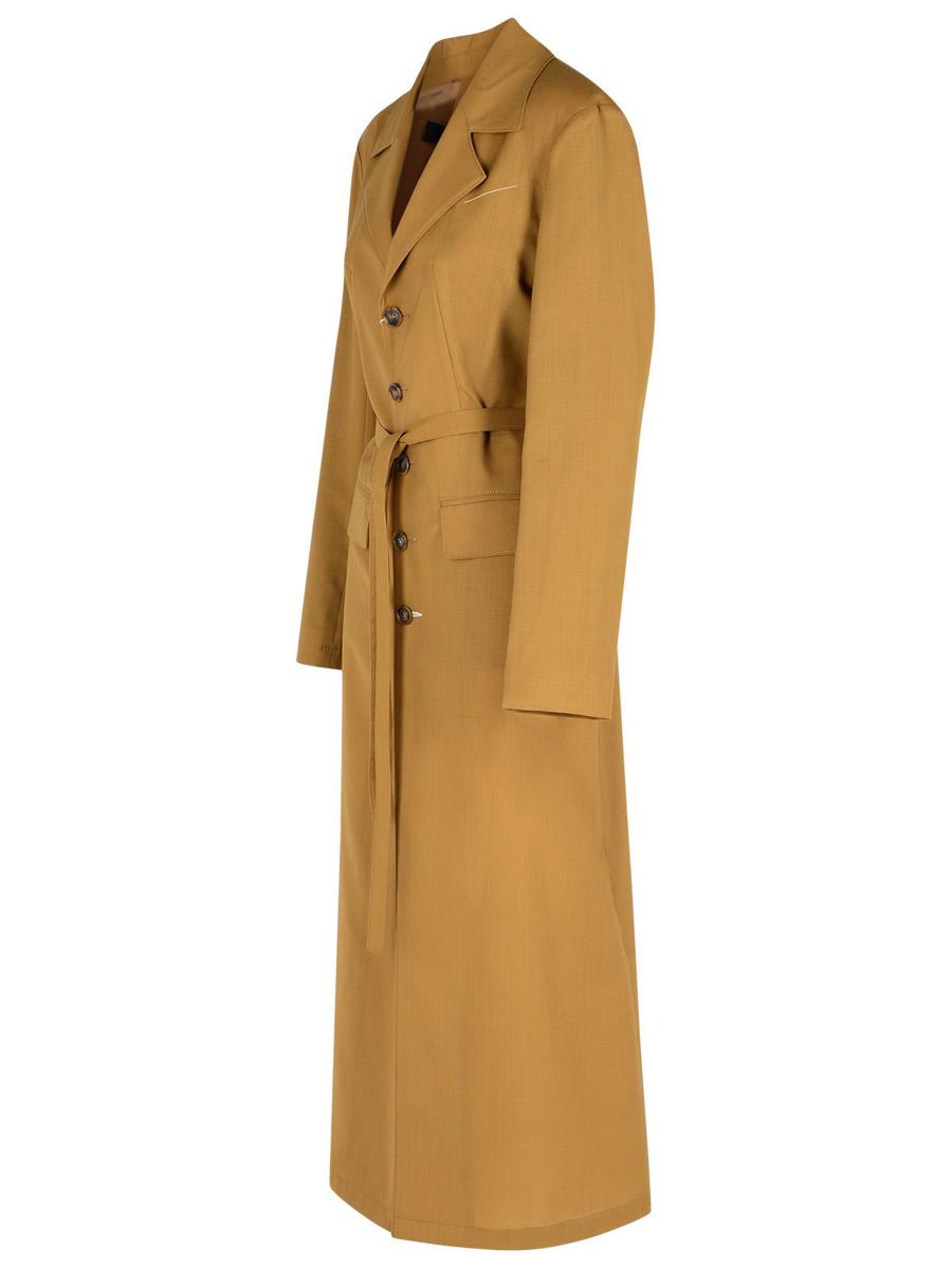 MM6 Maison Margiela Beige Ull Trenchcoat