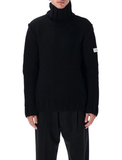 MM6 Maison Margiela grov ulltröja med polotröja