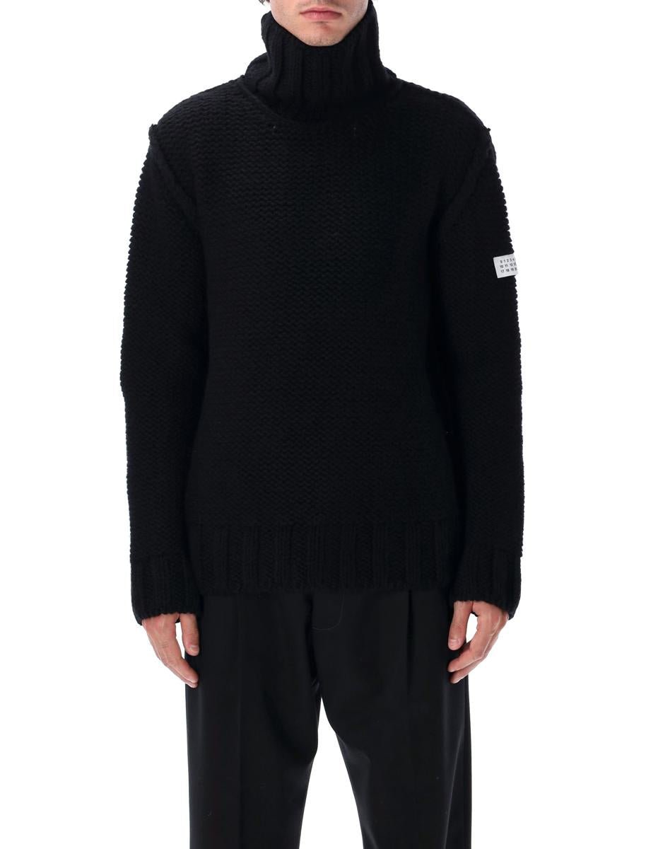 MM6 Maison Margiela grov ulltröja med polotröja