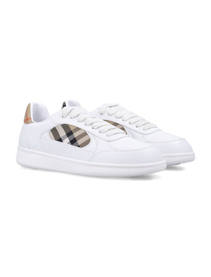 Burberry Läder- och Rutiga Terrace Sneakers