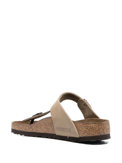 Birkenstock Gizeh oljade lädersandaler