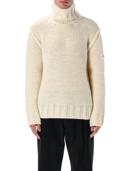 MM6 Maison Margiela grov ulltröja med polotröja
