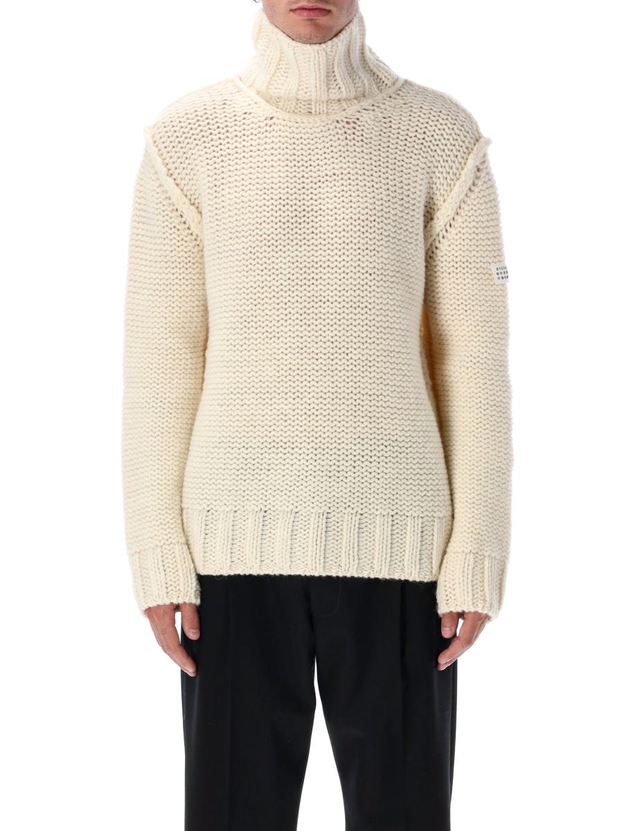 MM6 Maison Margiela grov ulltröja med polotröja
