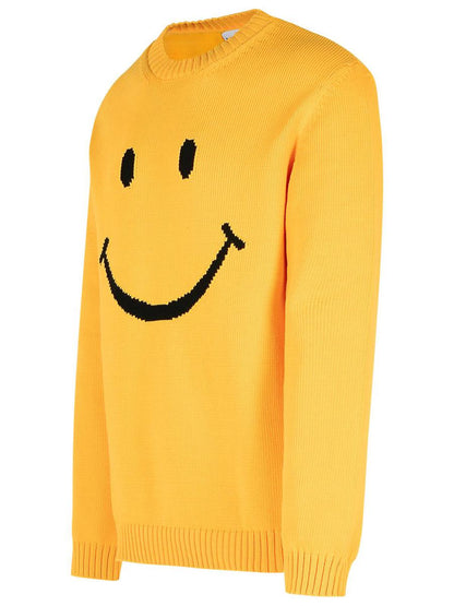 Moschino 'Smile' Gul Tröja i Bomullsblandning