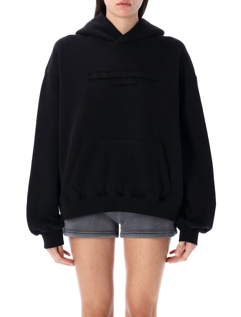 Alexander Wang Hoodie med sliten logotyp