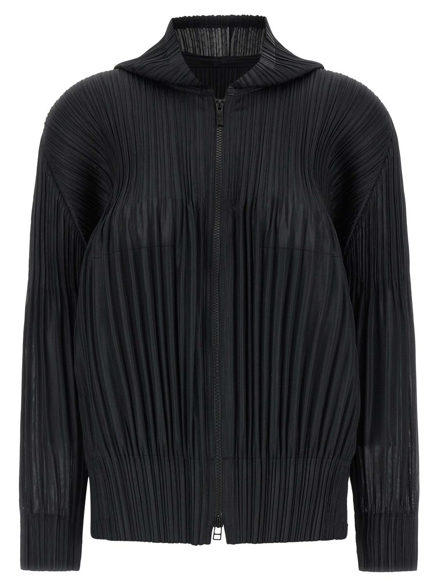 Pleats Please Issey Miyake Blus med dragkedja