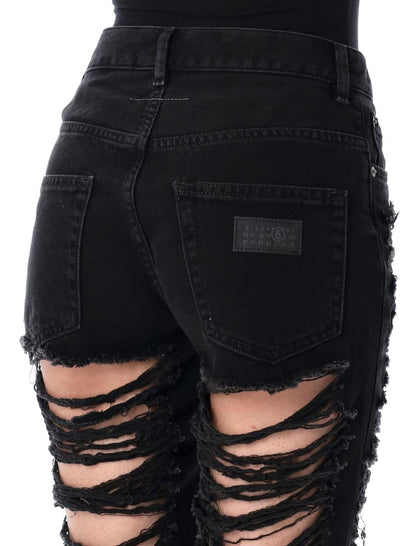MM6 Maison Margiela slitna slim fit-jeans