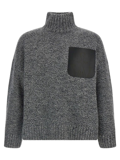 JW Anderson 'Lädertröja med fickor och lappar'
