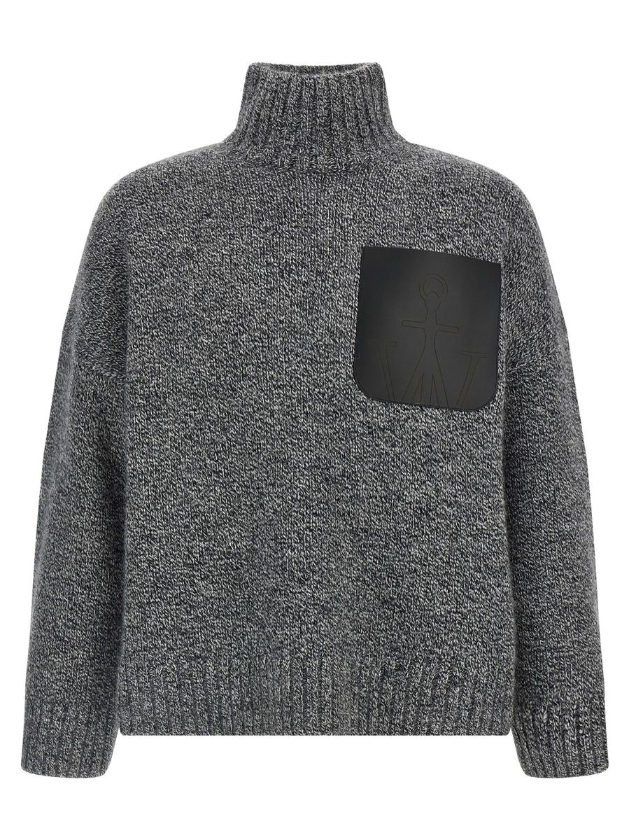 JW Anderson 'Lädertröja med fickor och lappar'