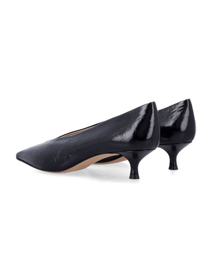 Le Monde Beryl Babouche Kitten Heels Black Naplack
