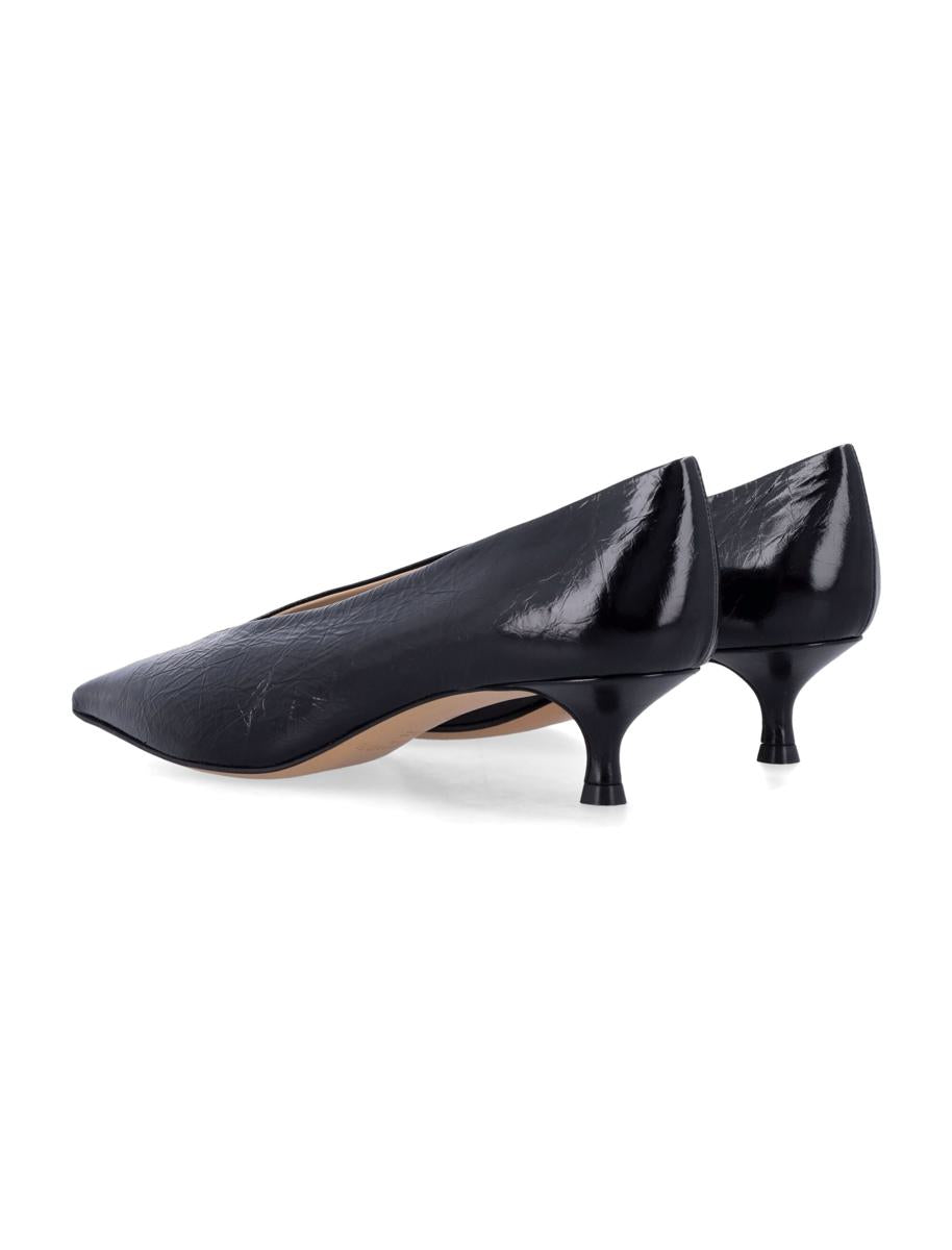 Le Monde Beryl Babouche Kitten Heels Black Naplack