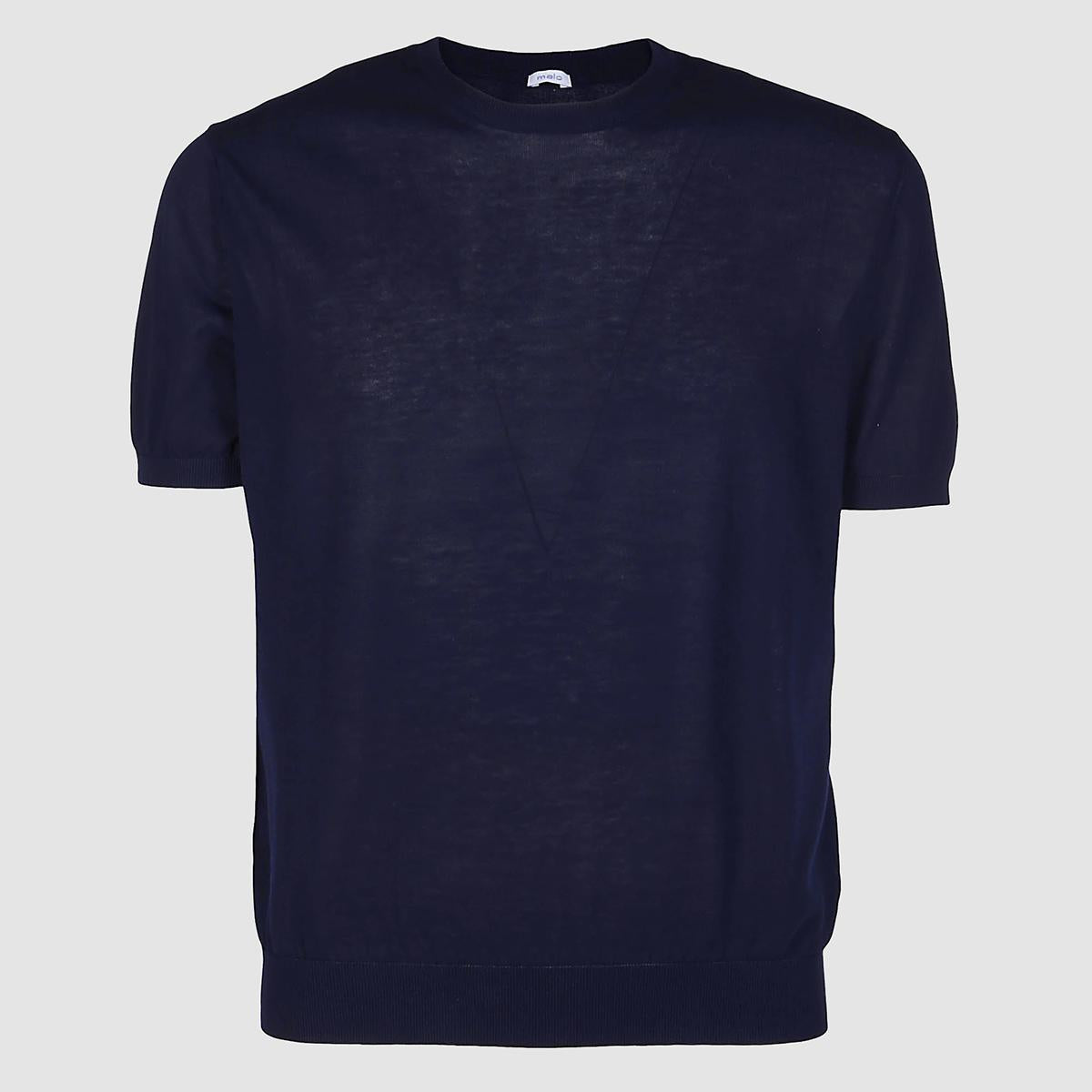 Malo Blå Bomulls-T-shirt