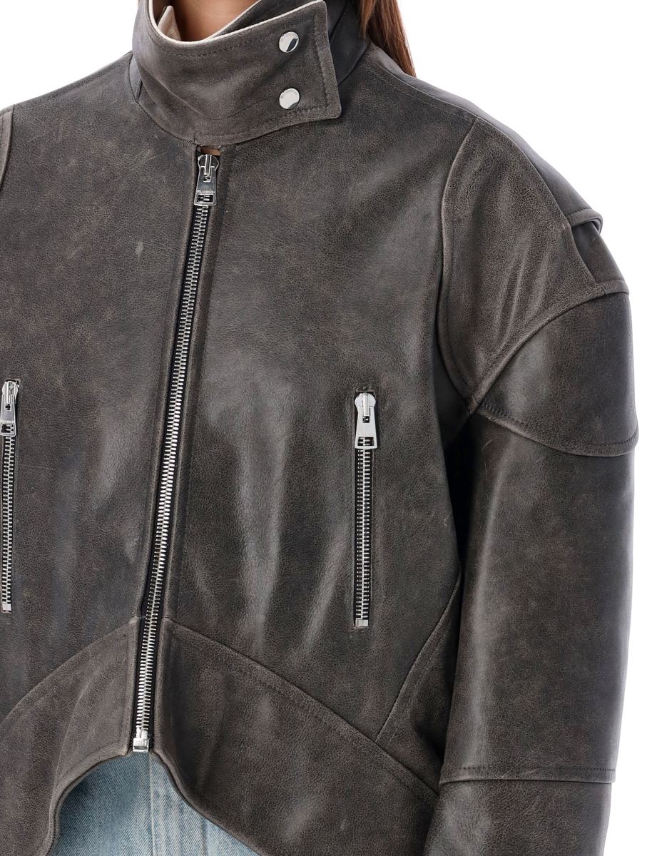 JW Anderson Läderjacka med böjd fåll