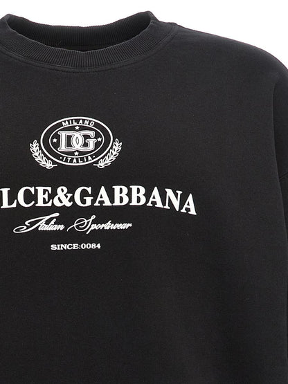 Dolce &amp; Gabbana Flockad Logotyptröja