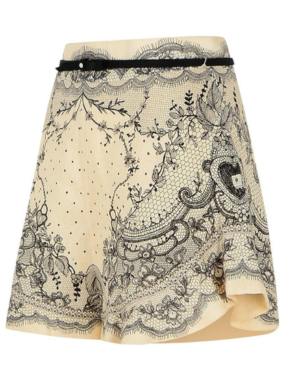 Zimmermann 'Crush' Elfenbensvita Linneshorts