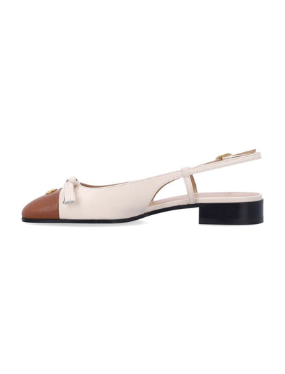 Valentino Garavani Betjänad Du Roi Slingback Ballerina