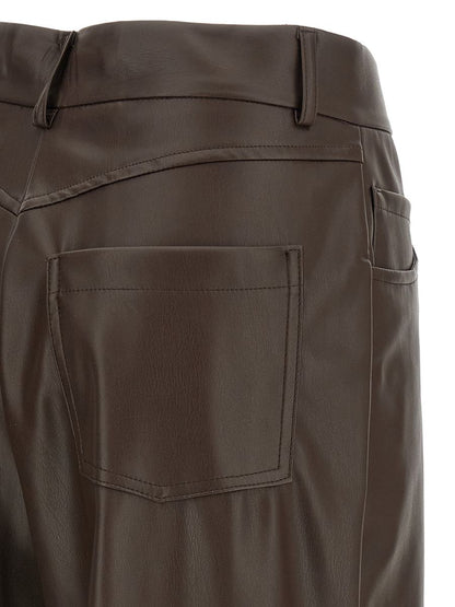 Bermudashorts i hudfärgat lädermönster