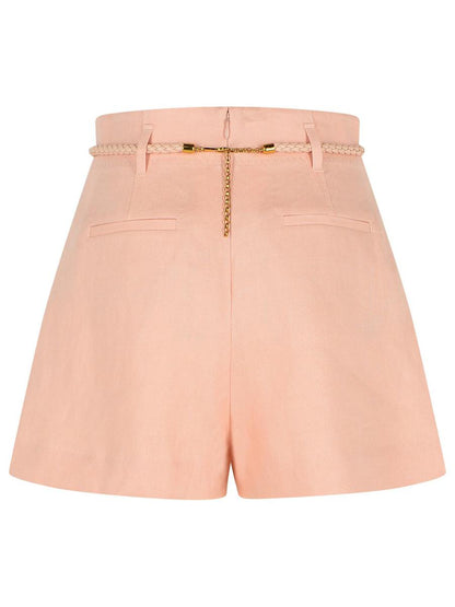Zimmermann Rosa Shorts i Sidenblandning