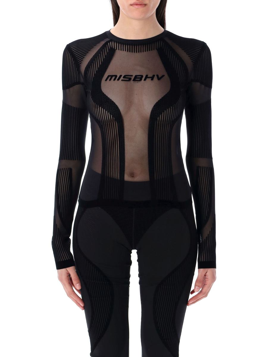 Misbhv Flock Mesh Sport Långärmad Topp