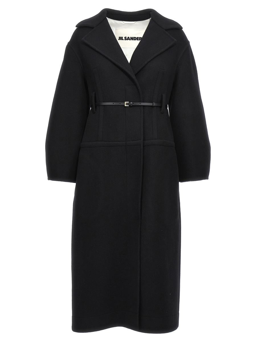 Jil Sander lång ullkappa
