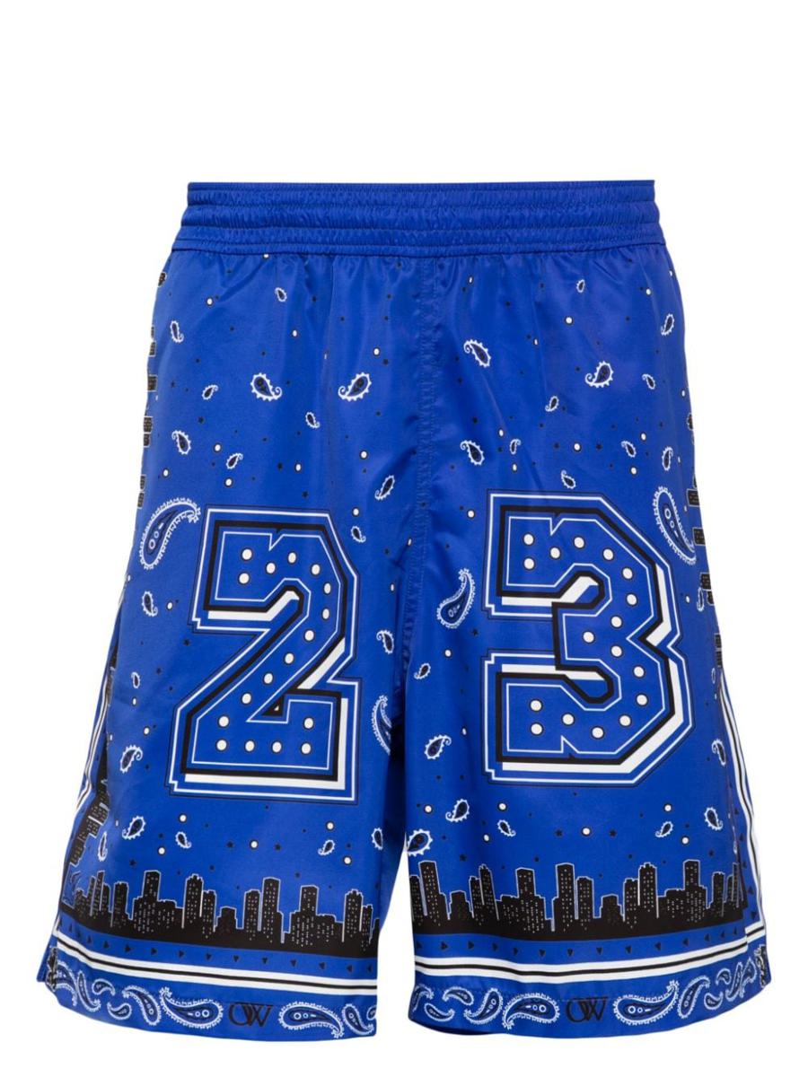 Off-white Bandana-tryckta surfarbadshorts
