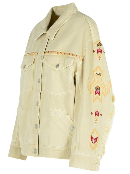Isabel Marant Étoile 'Manona' Beige Cotton Blend Jacka