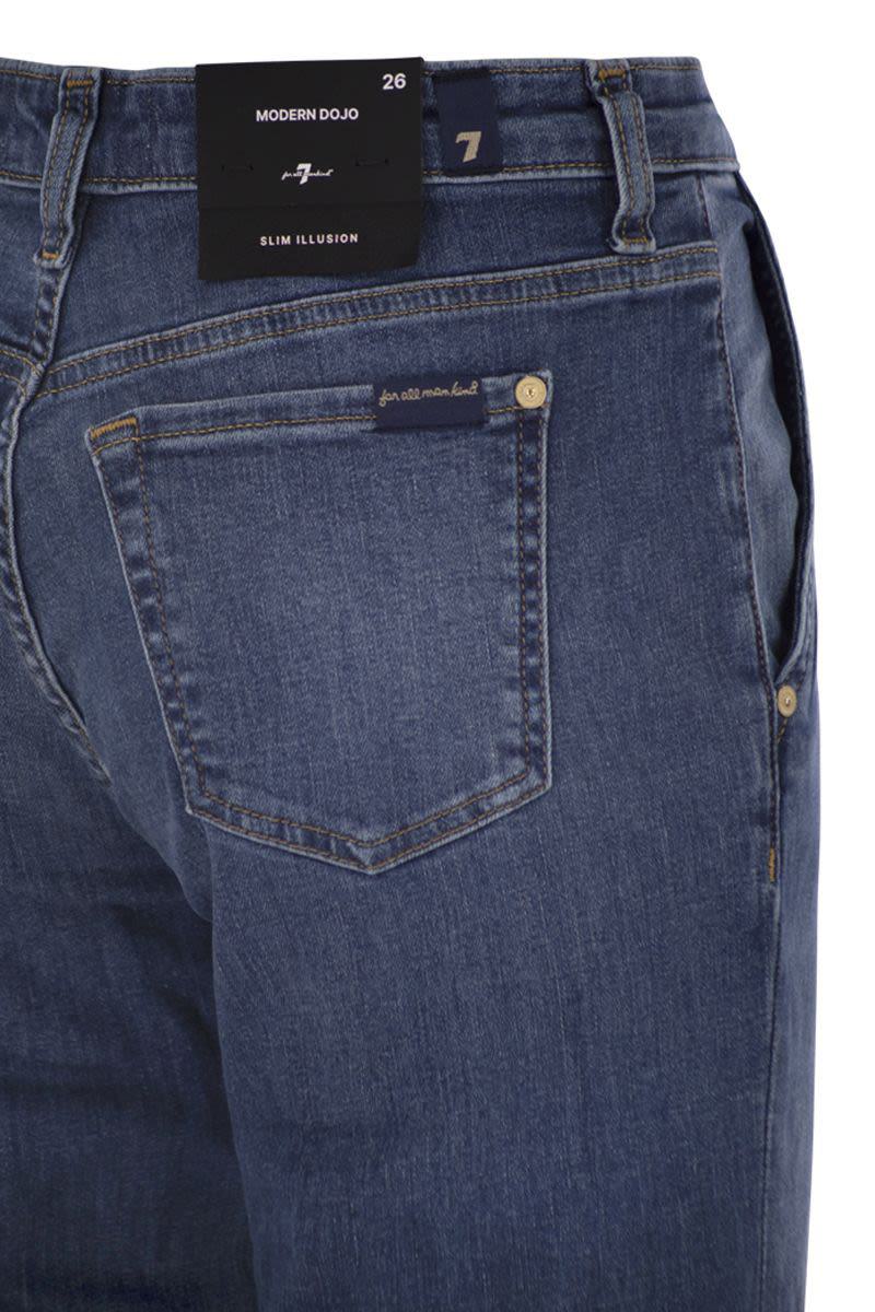 7 For All Mankind Modern Dojo - Högmidjade utsvängda jeans