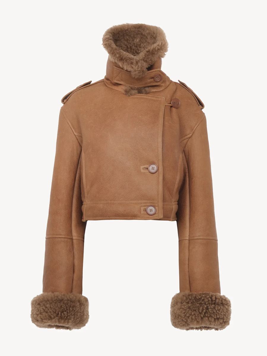 Chloé kort "Boxy" skinnjacka