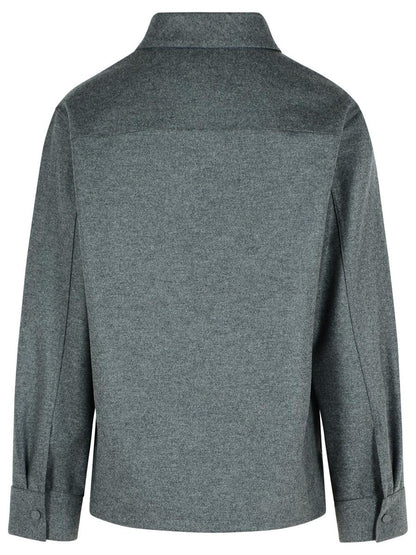 Jil Sander Grå Ylleskjorta