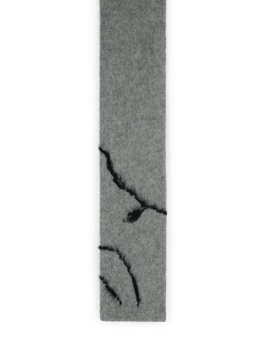 Dries Van Noten 'Mouton' Grey Alpaca Blend Scarf