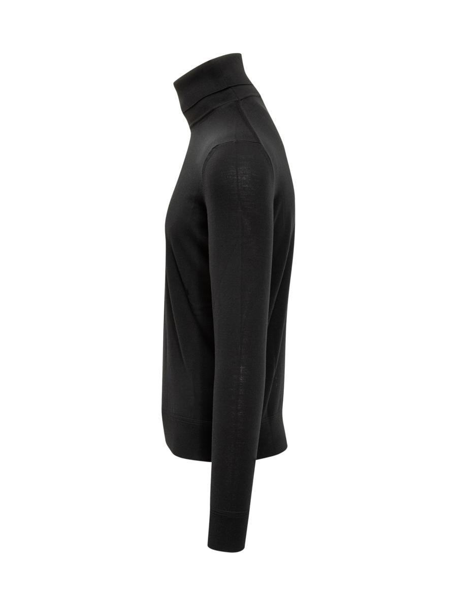 Tom Ford Svart Polotröja i ull Tom Ford