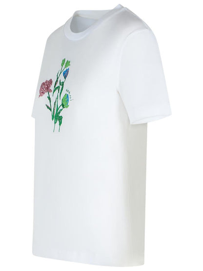 Marni Vit Bomulls-T-shirt