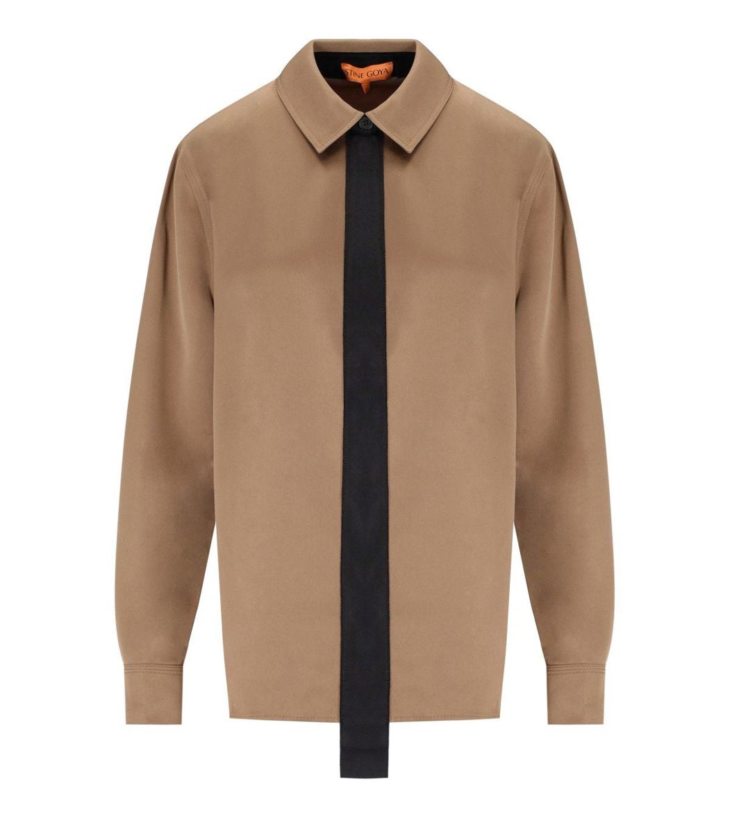 Stine Goya Beige Satinskjorta
