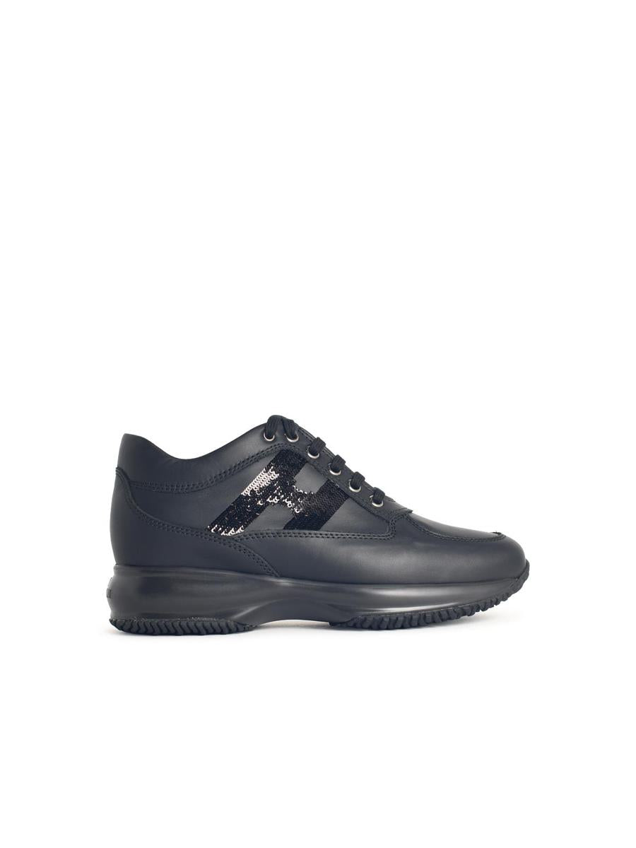 Hogan 'Interactive' svarta lädersneakers