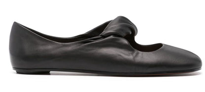 Alexander McQueen Ballerinaskor med vriden detalj