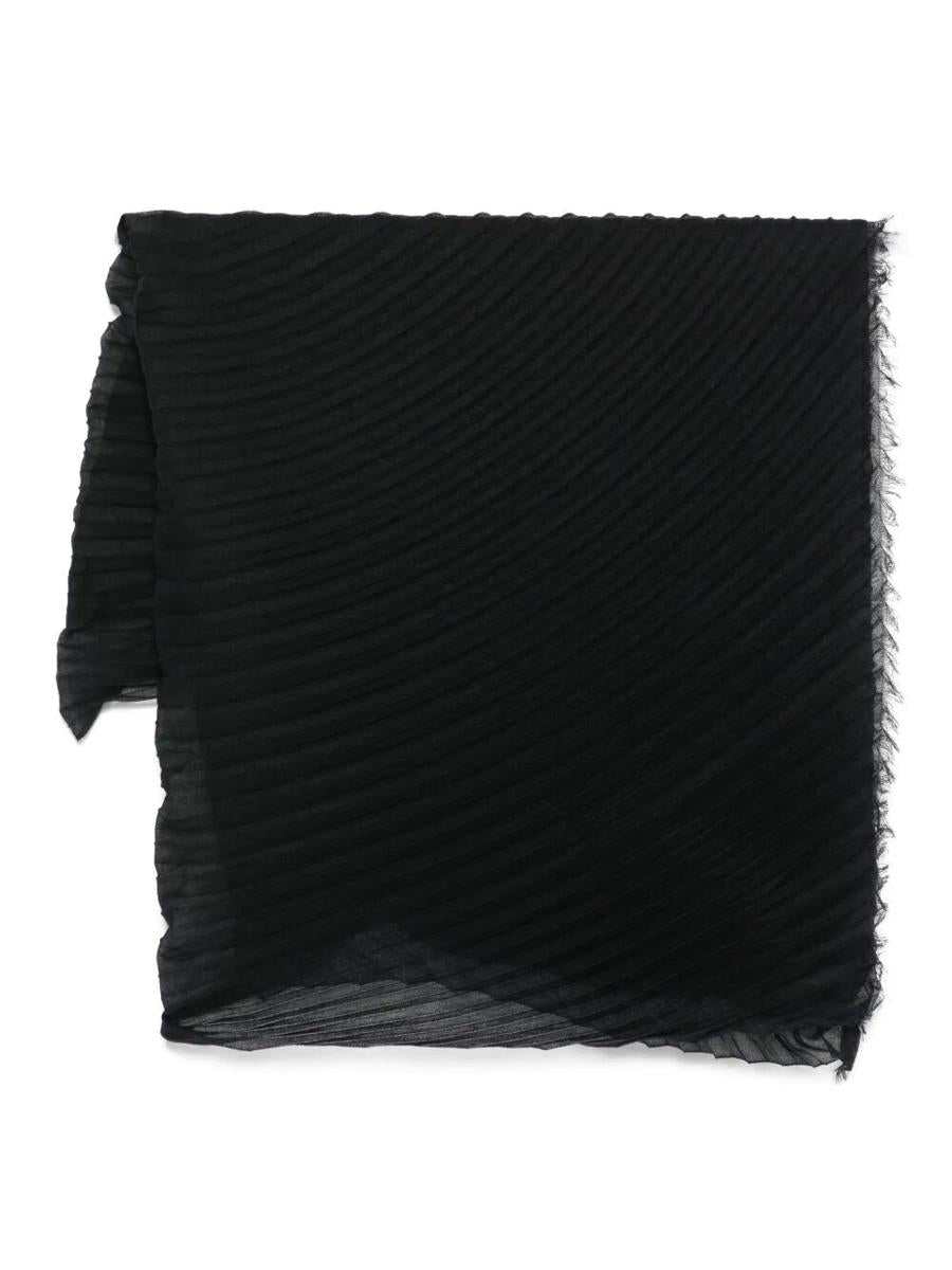 Issey Miyake "Pleats" Silkeslen ullstola Accessoarer