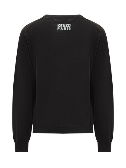 Kenzo Kenzo Herr Svart Tröja Med Tigermotiv