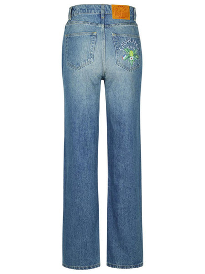 Casablanca ljusblå denimjeans i bomull