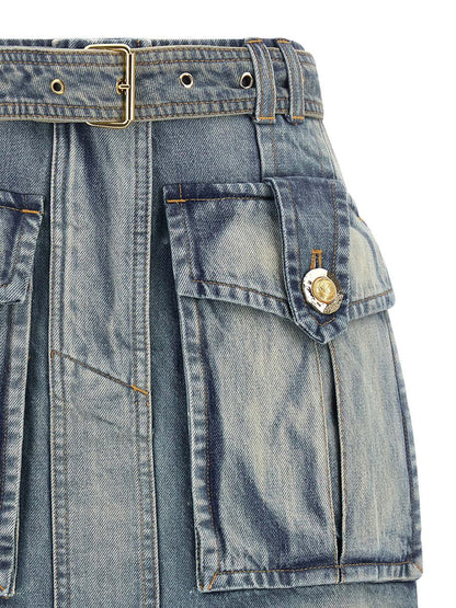 Balmain kjol med cargofickor