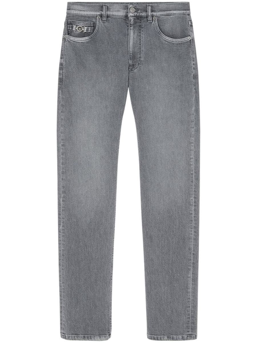 Versace Byxor Denim Denim Svart Tvättad S.Stone Wash Grå Kläder