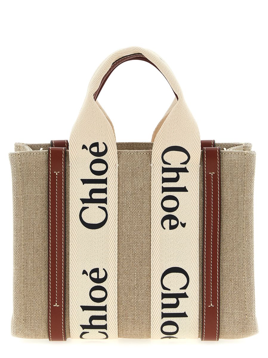 Chloé Woody liten tygväska