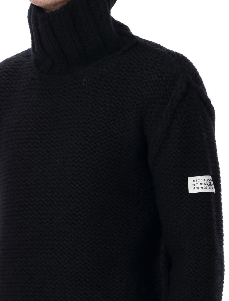 MM6 Maison Margiela grov ulltröja med polotröja
