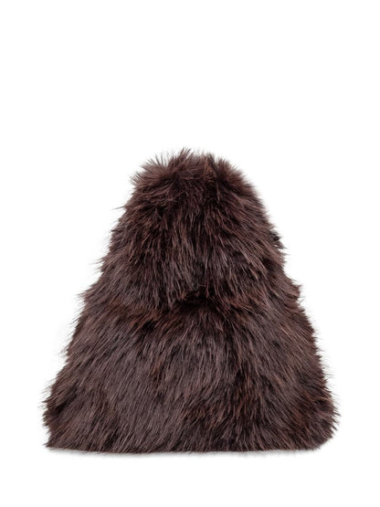 Msgm Msgm-väska i brun fuskpäls
