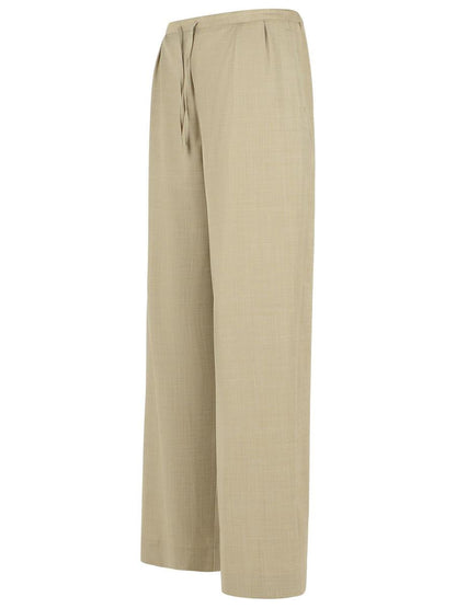 Loulou Studio 'Cove' Beige Byxor i Virgin Wool