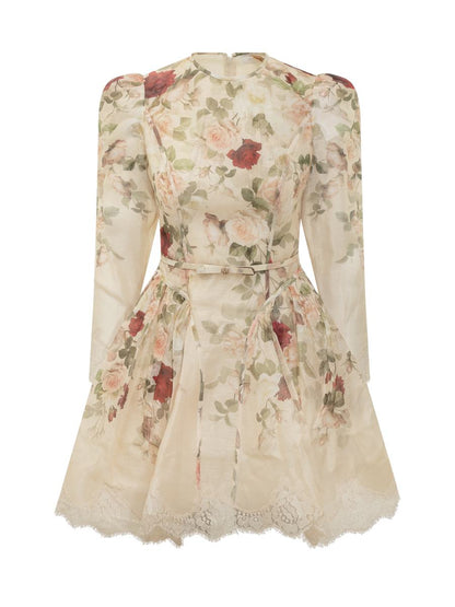 Zimmermann Zimmermann kort blommig sidenklänning