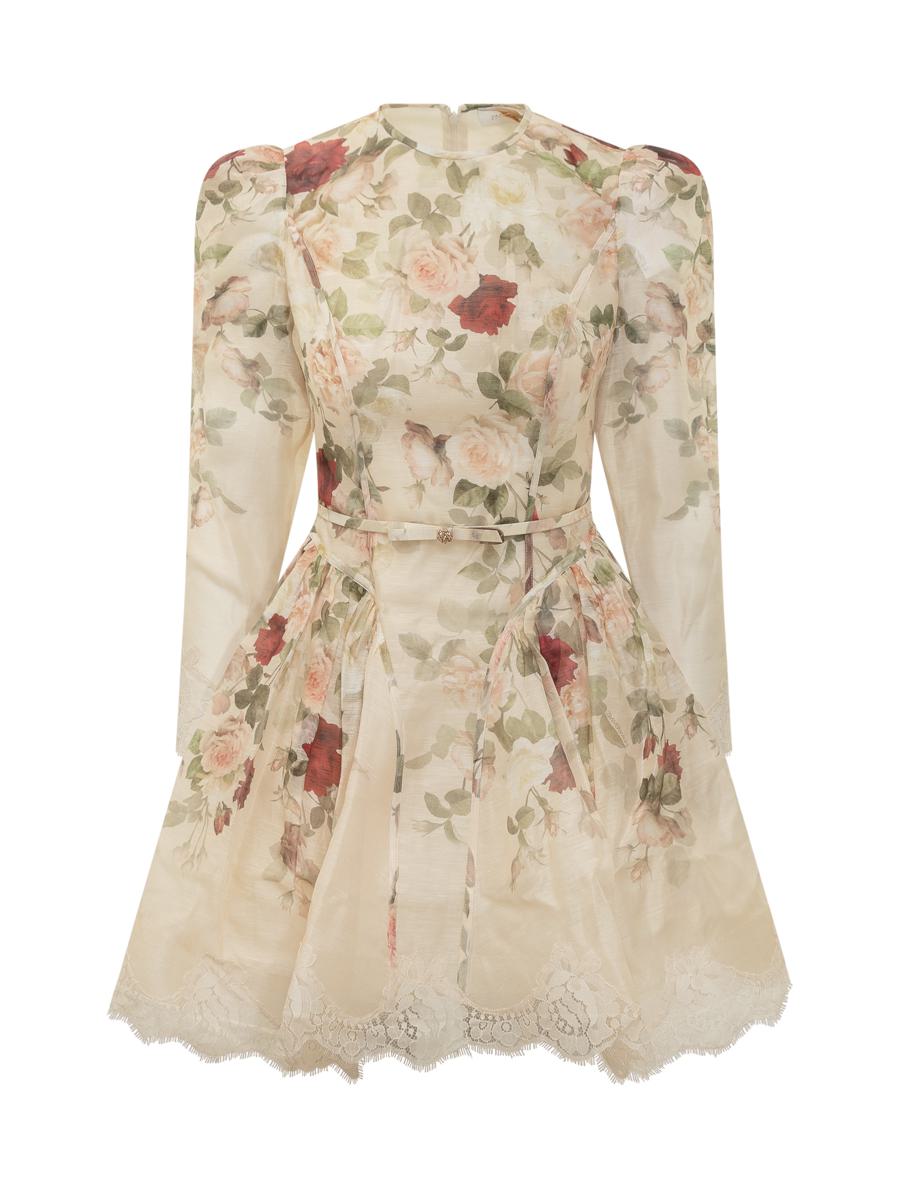 Zimmermann Zimmermann kort blommig sidenklänning